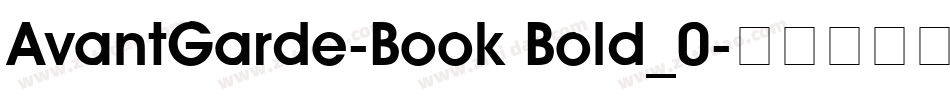 AvantGarde-Book Bold_0字体转换